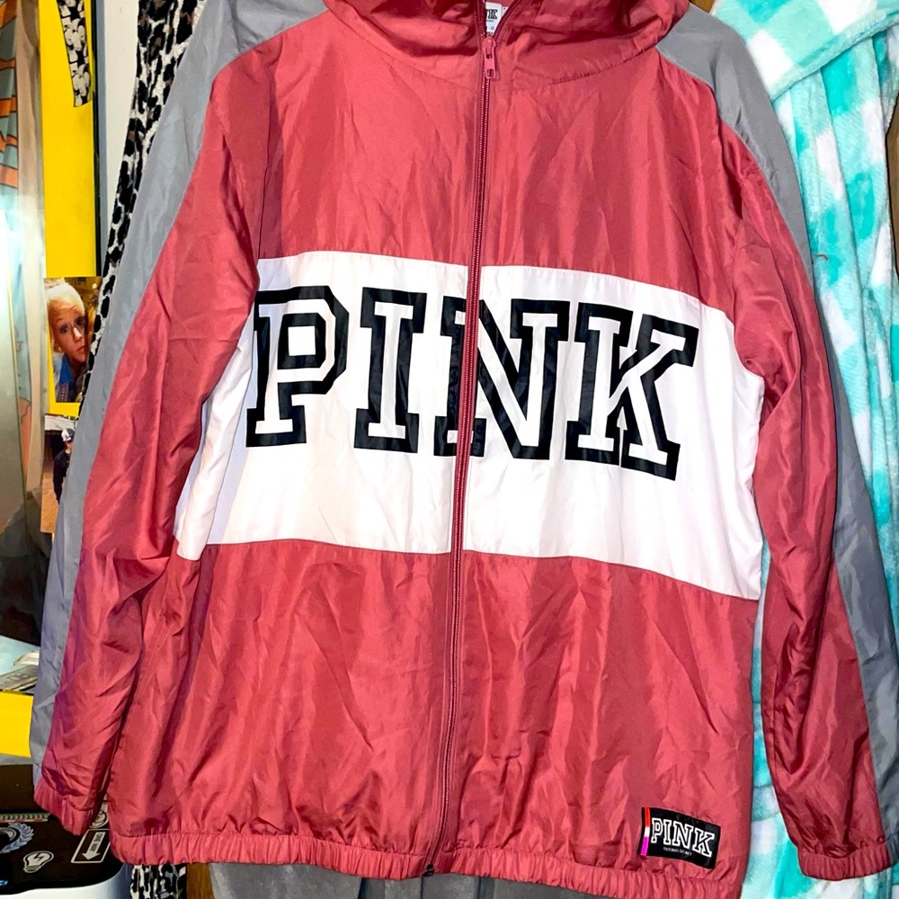 VS PINK WINDBREAKER JACKET
